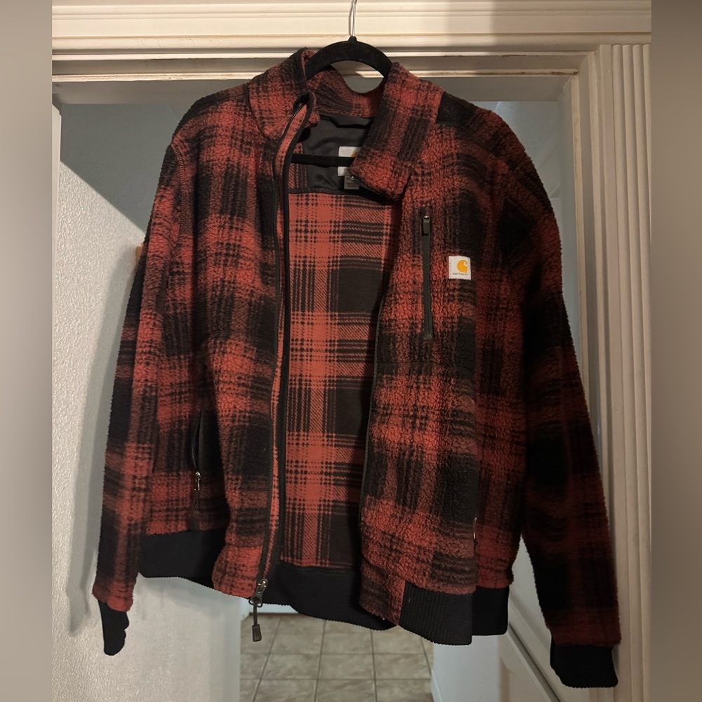 Carhartt Plaid Red and Black Jacket